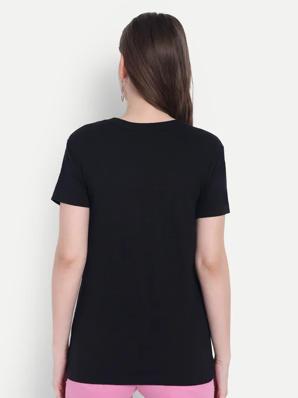 Black_Hosiery_T-Shirt_For_Women