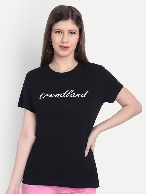 Black_Hosiery_T-Shirt_For_Women