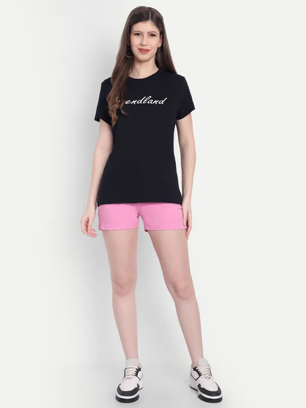 Black_Hosiery_T-Shirt_For_Women