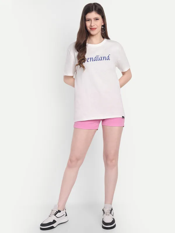 White_Hosiery_T-Shirt_For_Women