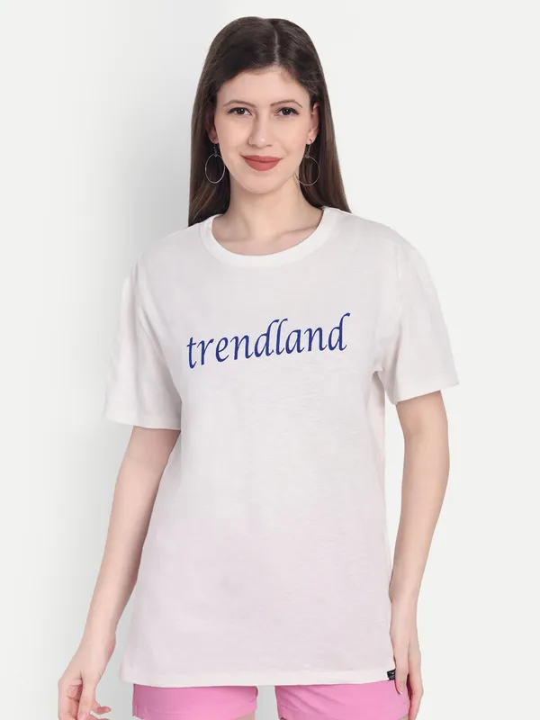 White_Hosiery_T-Shirt_For_Women