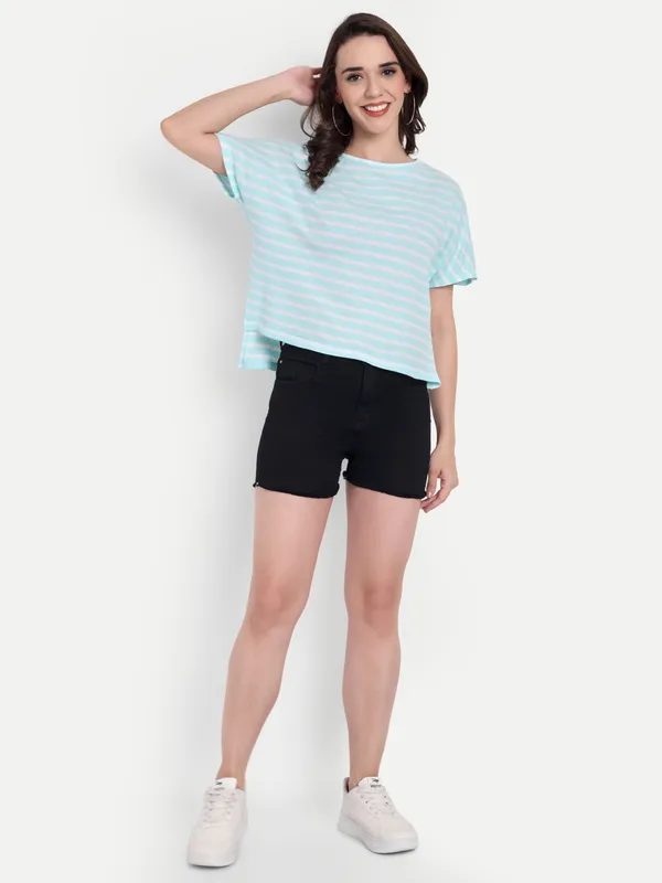 Light_Blue_Hosiery_Top_For_Women