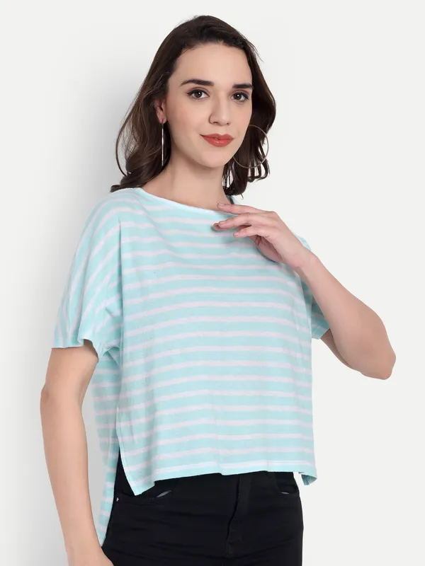 Light_Blue_Hosiery_Top_For_Women