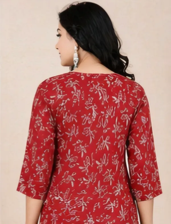 Red_Rayon_Kurti_For_Women