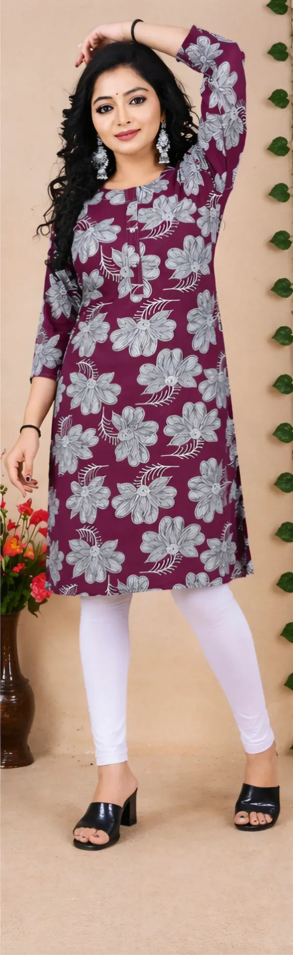Multicolor_Rayon_Kurti_For_Women