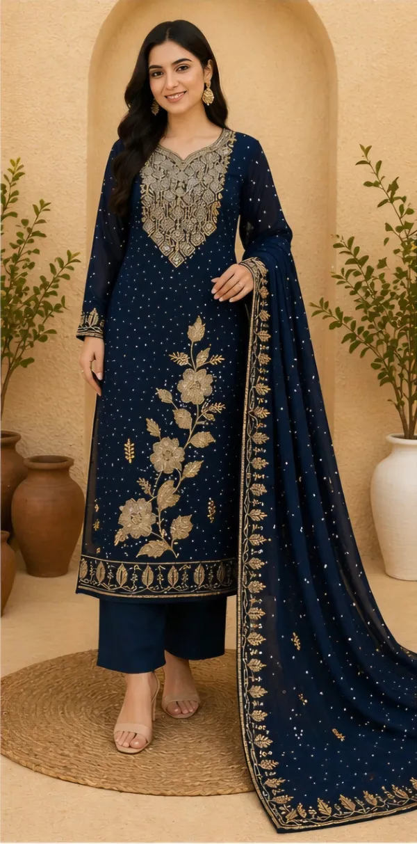 Navy_Blue_Georgette_Unstitched_Suit_Set_For_Women