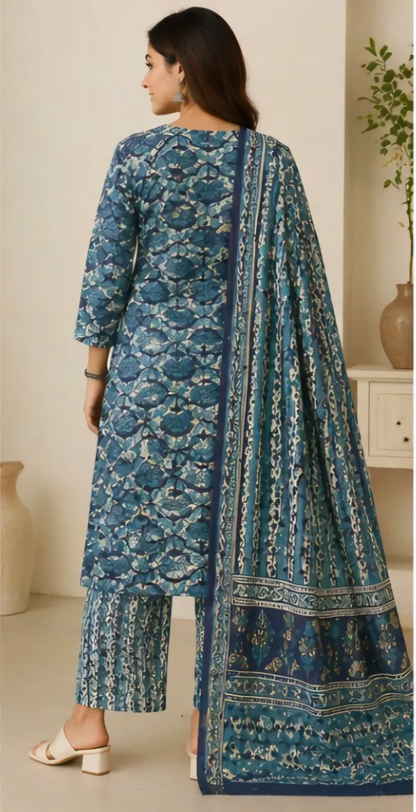Blue_Cotton_Unstitched_Suit_Set_For_Women