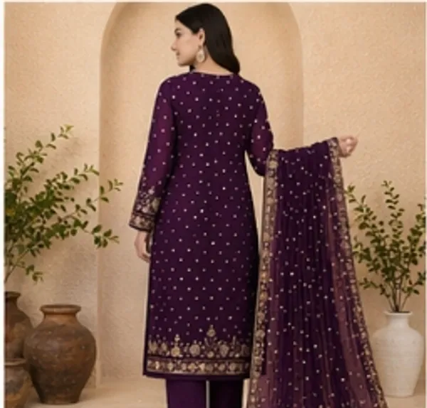 Purple_Georgette_Unstitched_Suit_Set_For_Women