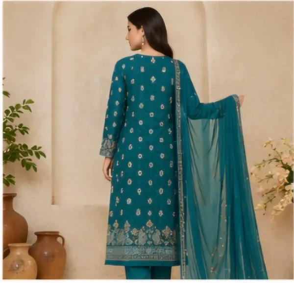 Blue_Rayon_Unstitched_Suit_Set_For_Women