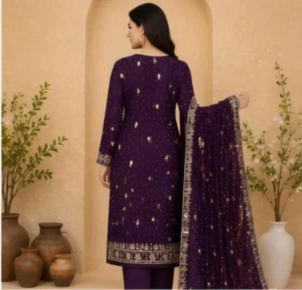 Purple_Georgette_Unstitched_Suit_Set_For_Women