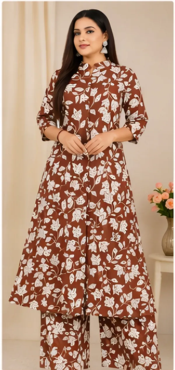Brown_Cotton_Co_Ord_Set_For_Women