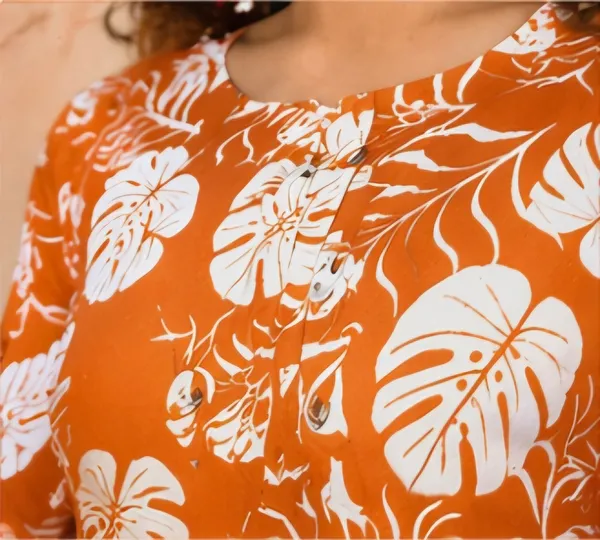 Orange_Rayon_Kurti_For_Women