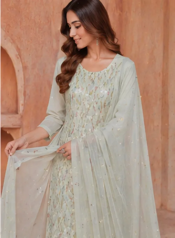 Light_Green_Georgette_Unstitched_Suit_Set_For_Women
