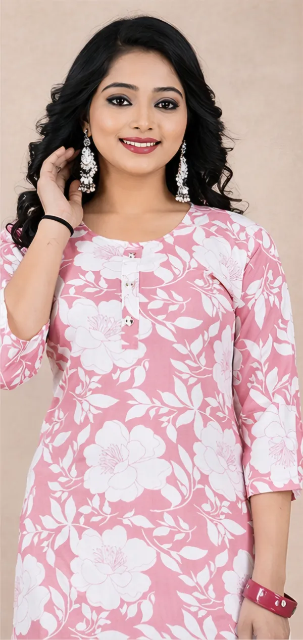 Light_Pink_Rayon_Kurti_For_Women
