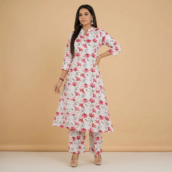 Pink_And_White_Cotton_Co_Ord_Set_For_Women