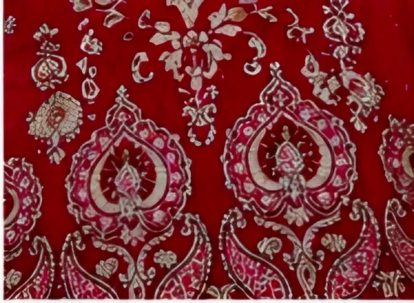 Red_Rayon_Unstitched_Suit_Set_For_Women