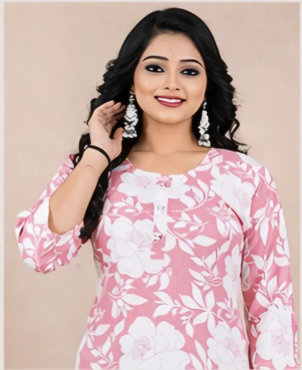 Light_Pink_Rayon_Kurti_For_Women
