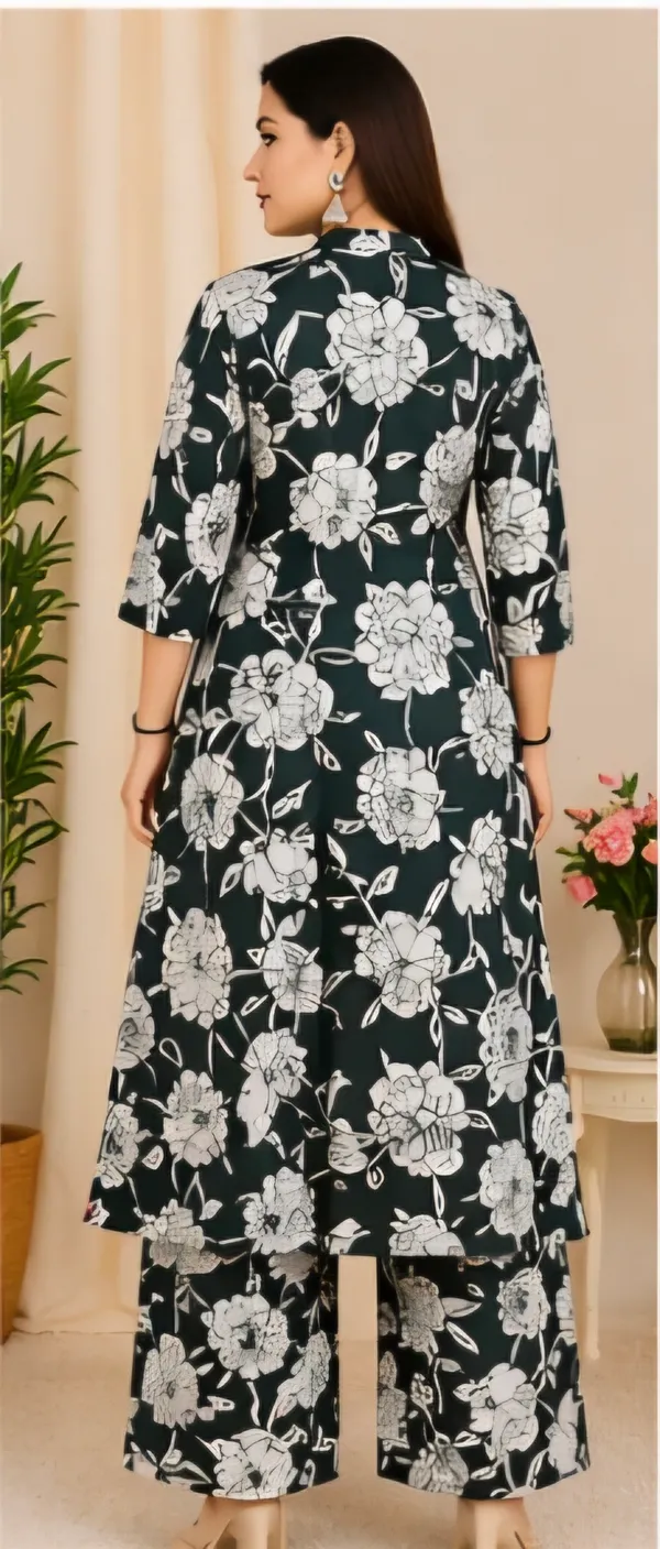 Dark_Green_And_White_Cotton_Co_Ord_Set_For_Women