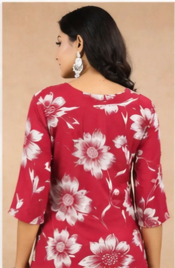 Red_Rayon_Kurti_For_Women