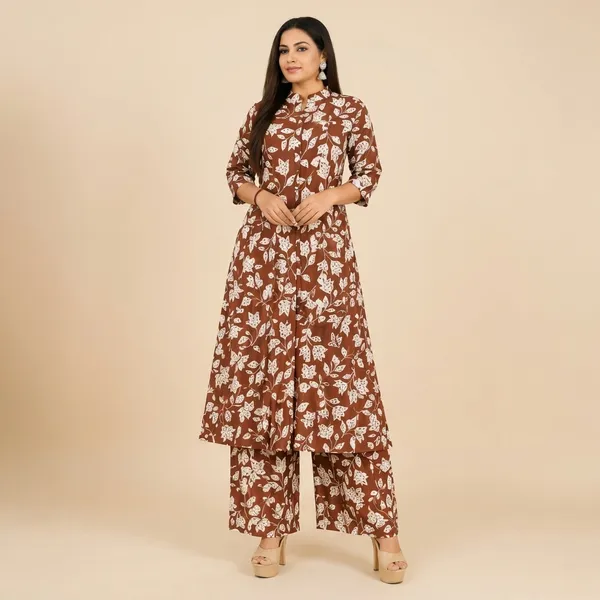 Brown_Cotton_Co_Ord_Set_For_Women