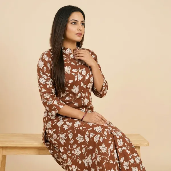 Brown_Cotton_Co_Ord_Set_For_Women