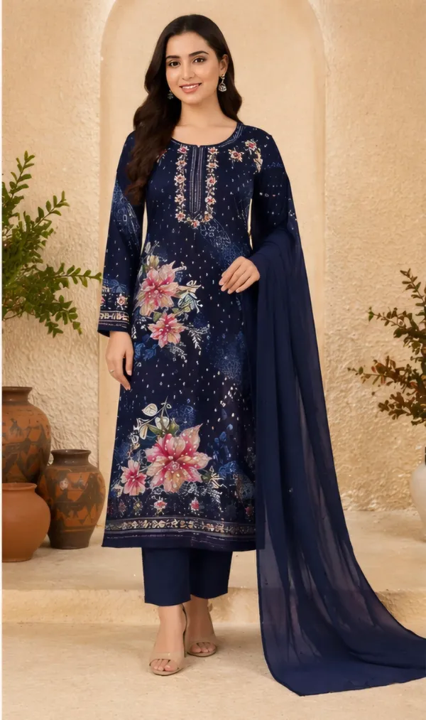 Navy_Blue_Rayon_Unstitched_Suit_Set_For_Women