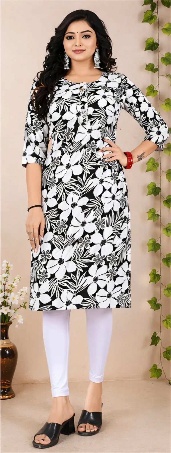 Black_And_White_Rayon_Kurti_For_Women