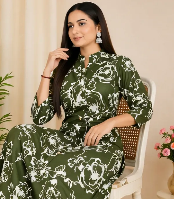 Green_Cotton_Co_Ord_Set_For_Women