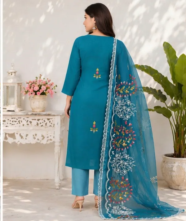 Blue_Silk_Unstitched_Suit_Set_For_Women