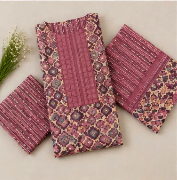Multicolor_Cotton_Unstitched_Suit_Set_For_Women
