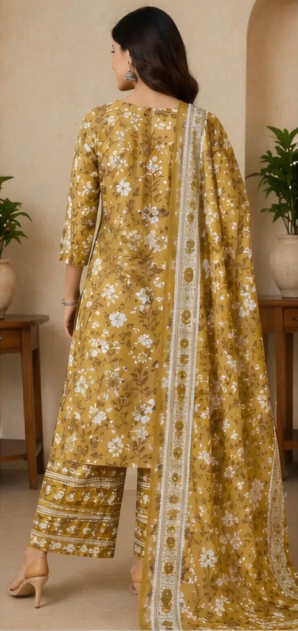 Yellow_Cotton_Unstitched_Suit_Set_For_Women