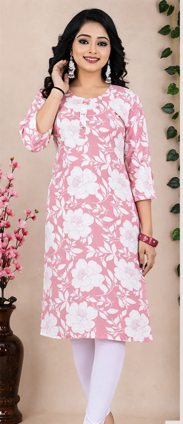 Light_Pink_Rayon_Kurti_For_Women
