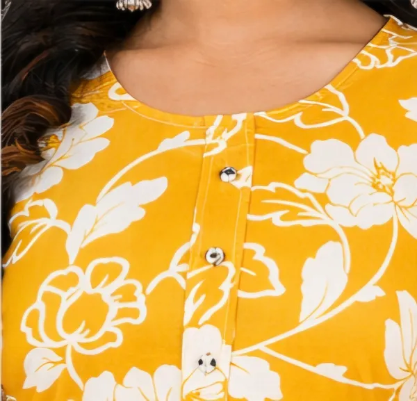 Yellow_Rayon_Kurti_For_Women