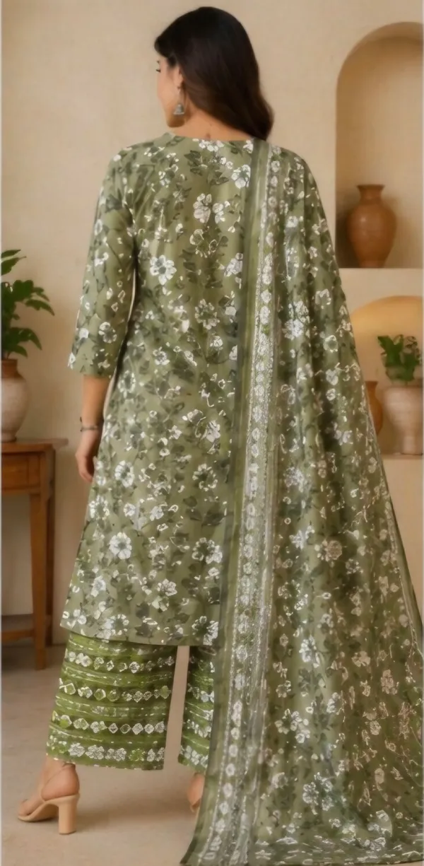 Green_Cotton_Unstitched_Suit_Set_For_Women