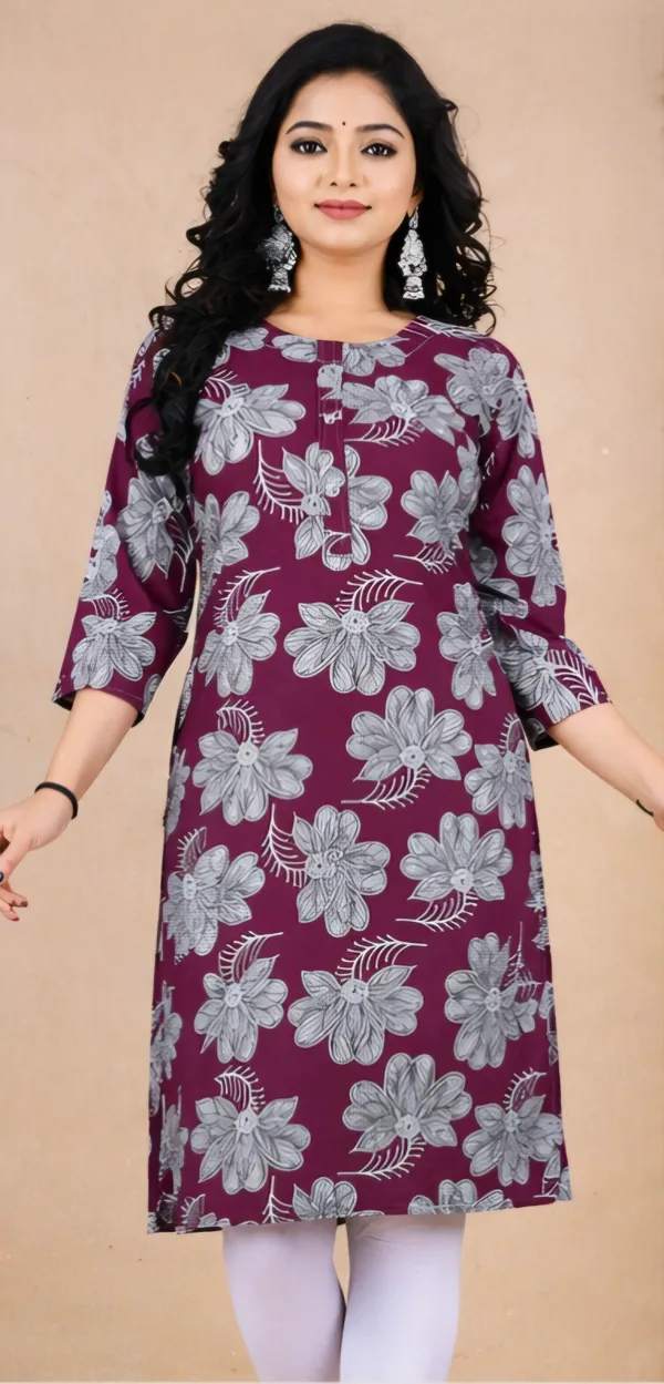 Multicolor_Rayon_Kurti_For_Women