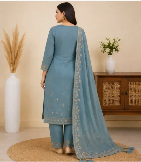Blue_Cotton_Unstitched_Suit_Set_For_Women