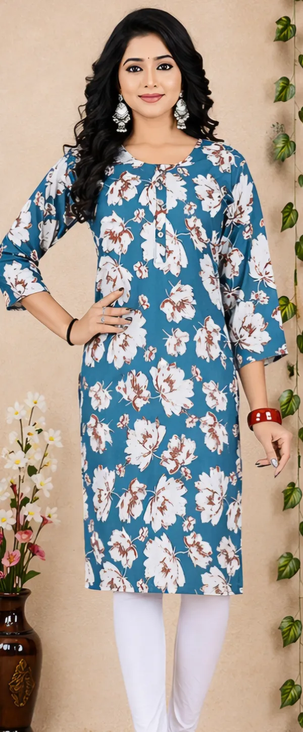 Blue_Rayon_Kurti_For_Women
