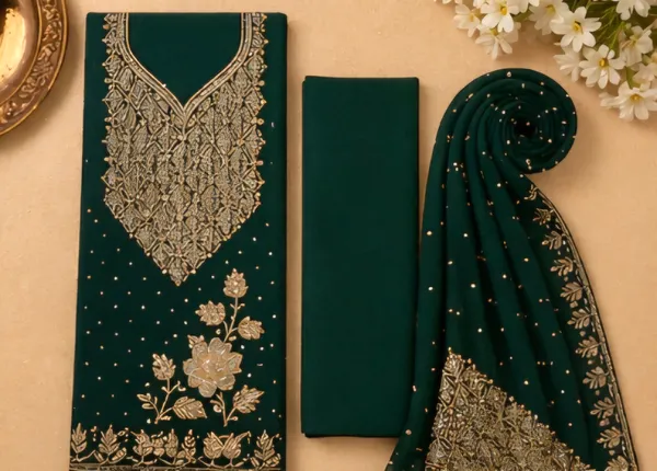 Green_Georgette_Unstitched_Suit_Set_For_Women