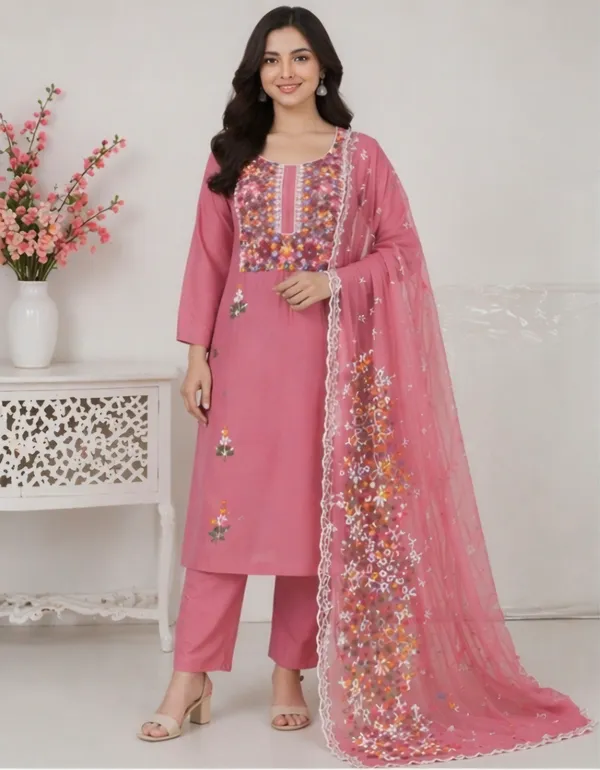 Pink_Silk_Unstitched_Suit_Set_For_Women