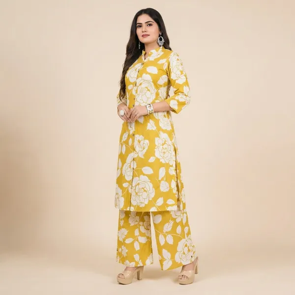 Yellow_Cotton_Co_Ord_Set_For_Women