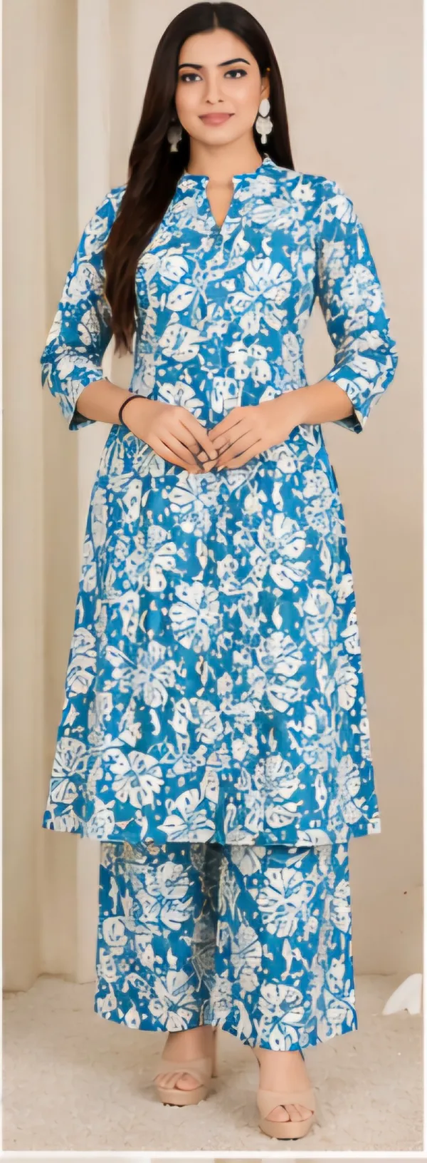 Blue_Cotton_Co_Ord_Set_For_Women