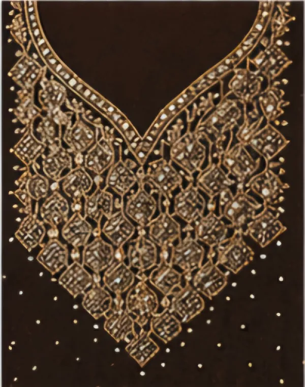 Brown_Georgette_Unstitched_Suit_Set_For_Women