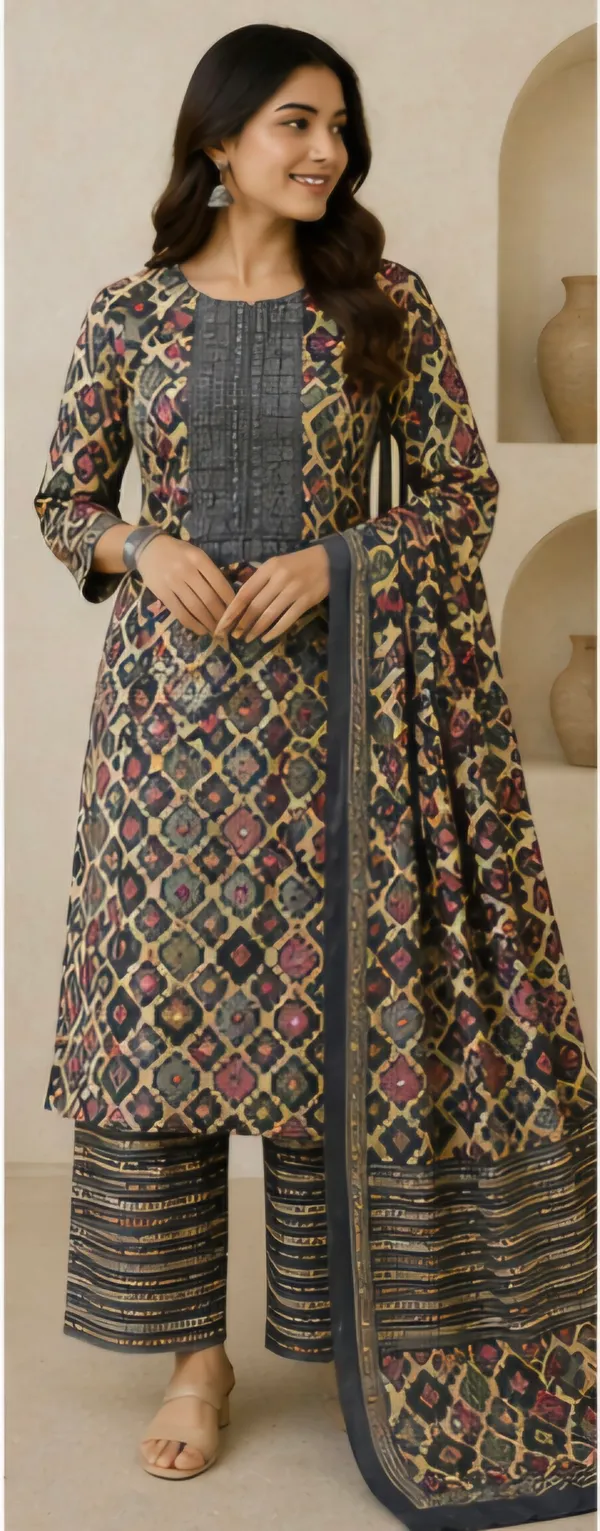 Multicolor_Cotton_Unstitched_Suit_Set_For_Women