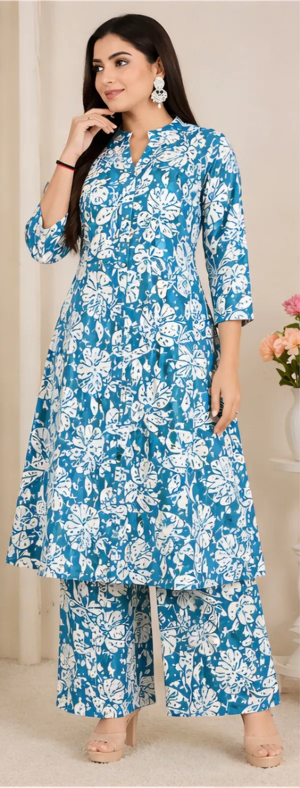 Blue_Cotton_Co_Ord_Set_For_Women