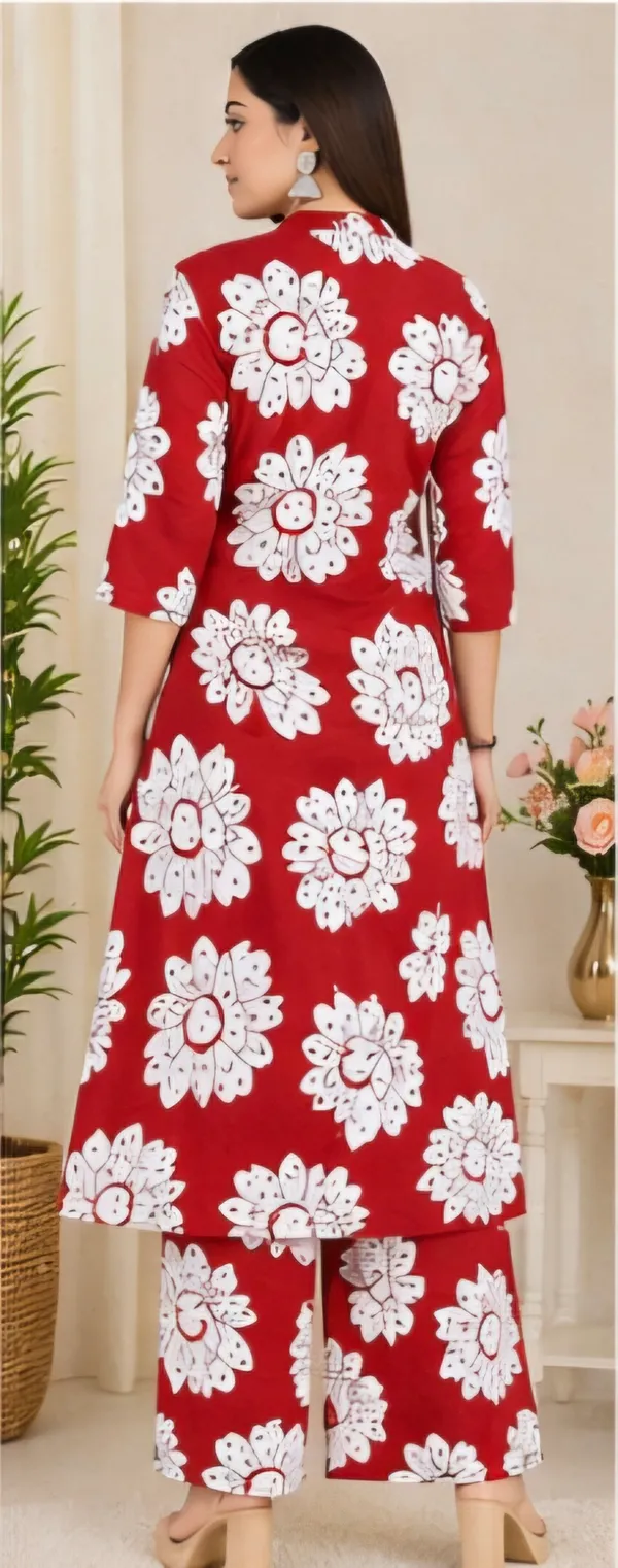 Red_Cotton_Co_Ord_Set_For_Women