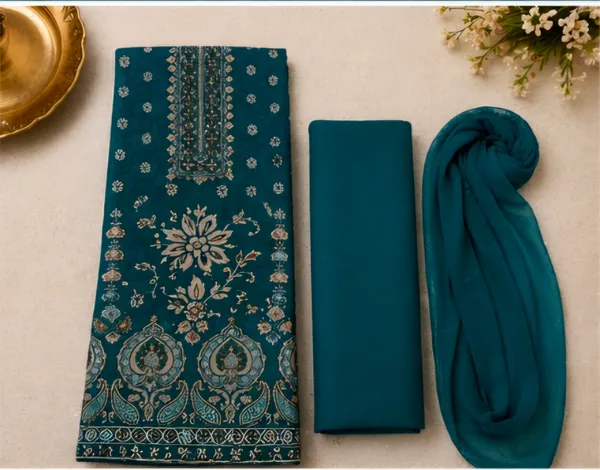Blue_Rayon_Unstitched_Suit_Set_For_Women