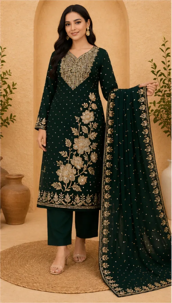 Green_Georgette_Unstitched_Suit_Set_For_Women