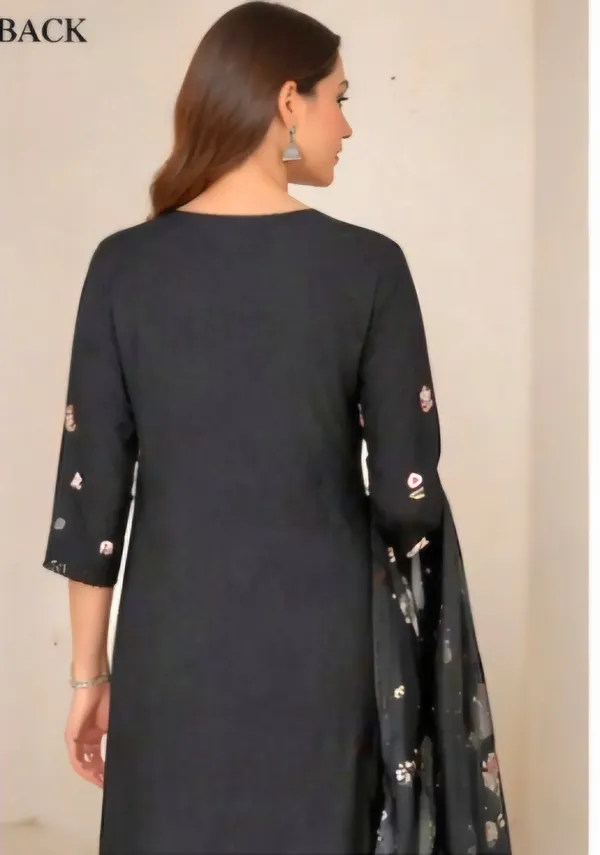 Black_Silk_Unstitched_Suit_Set_For_Women