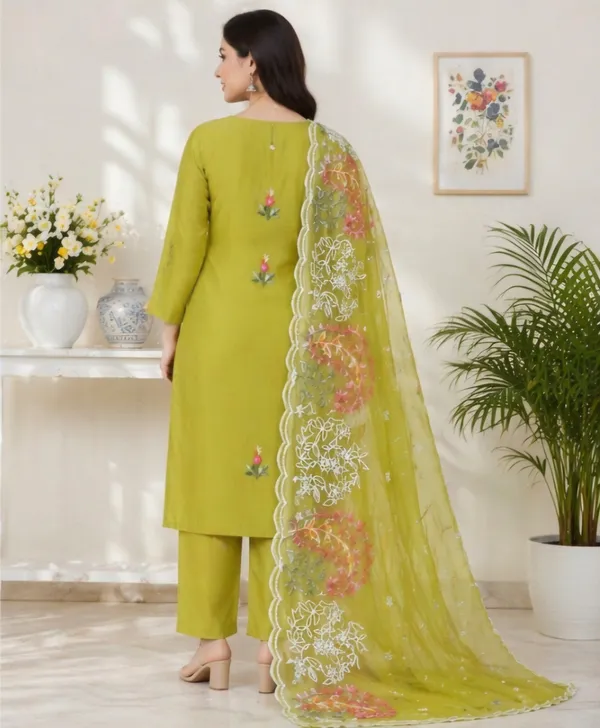 Green_Cotton_Unstitched_Suit_Set_For_Women