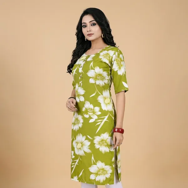 Pista_Green_Rayon_Kurti_For_Women